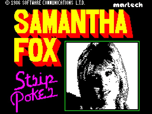 Poker title screen for ZX Spectrum